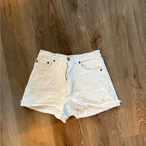 Abercrombie & Fitch Cream Jean Shorts